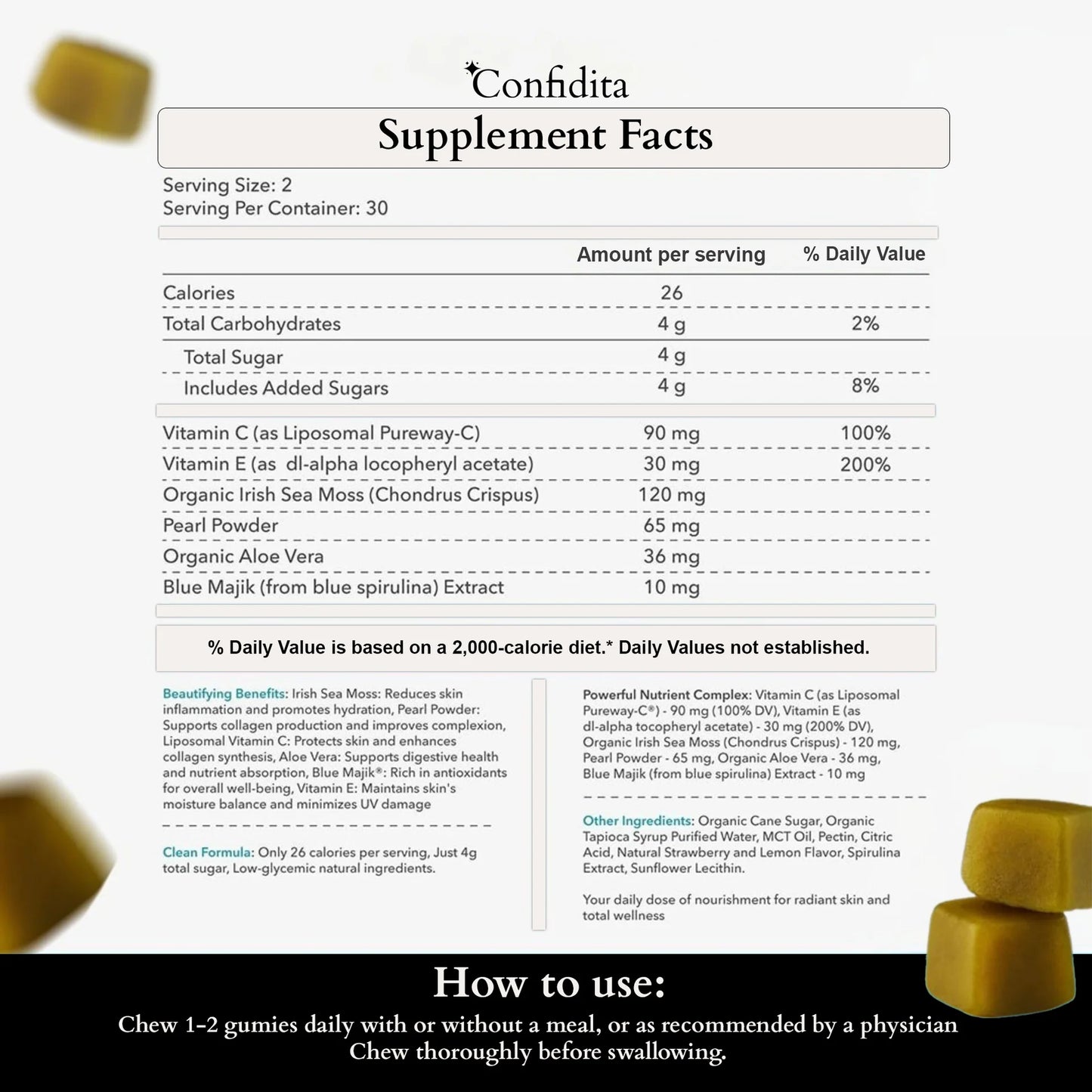 Confidita's Sea Moss Gummies For Clear Skin
